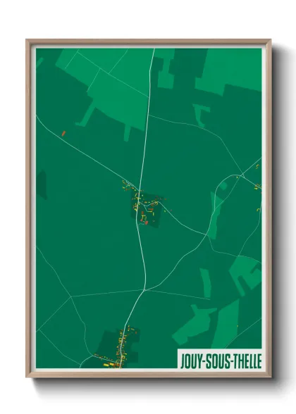 Une affiche de carte sur Jouy-sous-Thelle