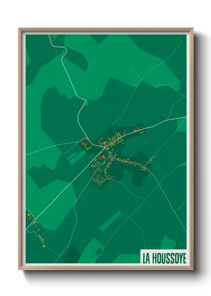 Une affiche de carte sur La Houssoye