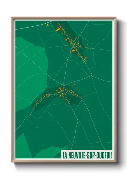 Une affiche de carte sur La Neuville-sur-Oudeuil