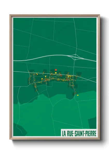 Une affiche de carte sur La Rue-Saint-Pierre