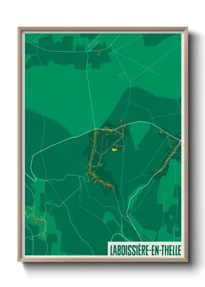 Une affiche de carte sur Laboissière-en-Thelle