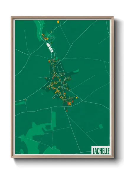 Une affiche de carte sur Lachelle