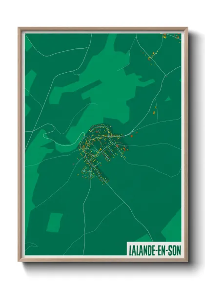 Une affiche de carte sur Lalande-en-Son