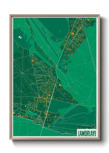 Une affiche de carte sur Lamorlaye