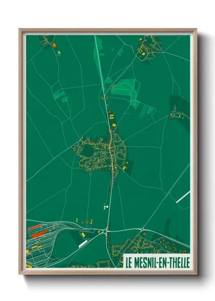 Une affiche de carte sur Le Mesnil-en-Thelle