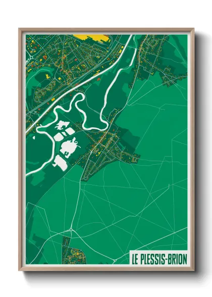 Une affiche de carte sur Le Plessis-Brion