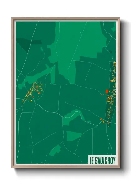 Une affiche de carte sur Le Saulchoy