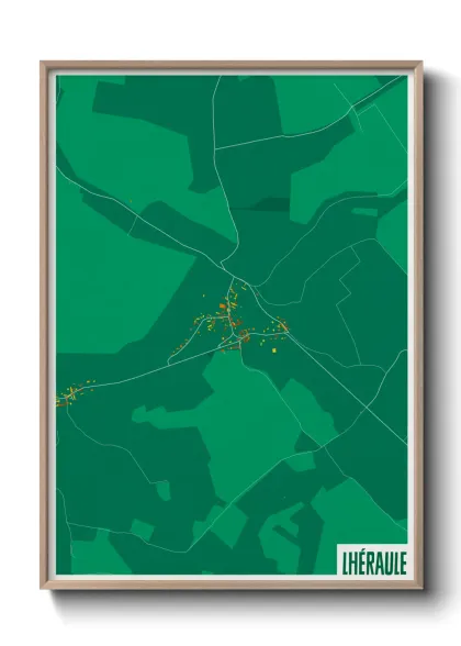 Une affiche de carte sur Lhéraule