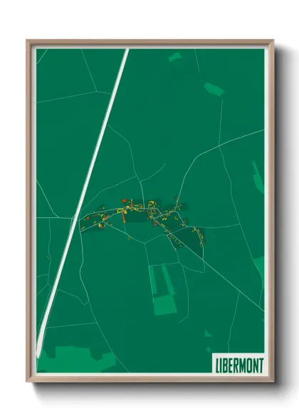 Une affiche de carte sur Libermont
