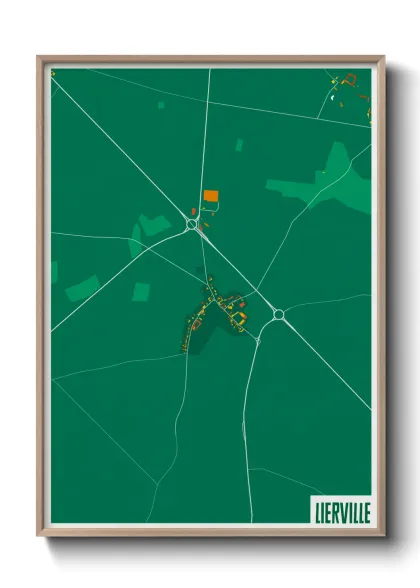 Une affiche de carte sur Lierville