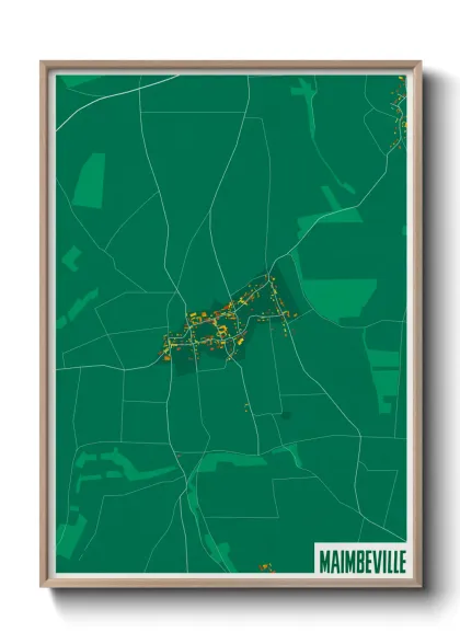 Une affiche de carte sur Maimbeville