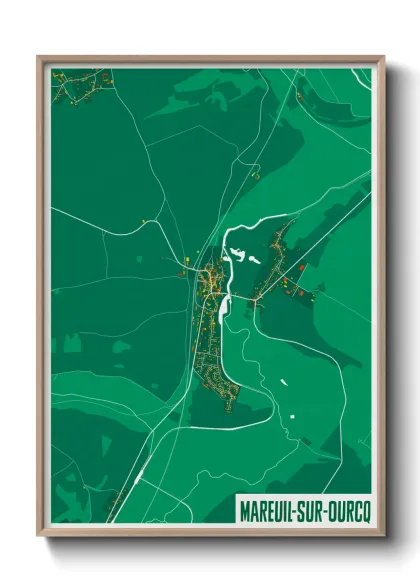 Une affiche de carte sur Mareuil-sur-Ourcq