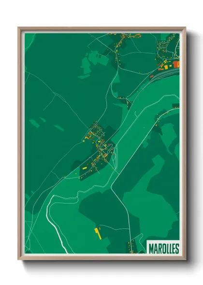 Une affiche de carte sur Marolles
