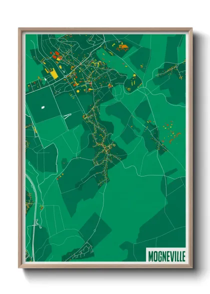 Une affiche de carte sur Mogneville
