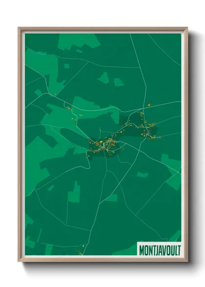 Une affiche de carte sur Montjavoult