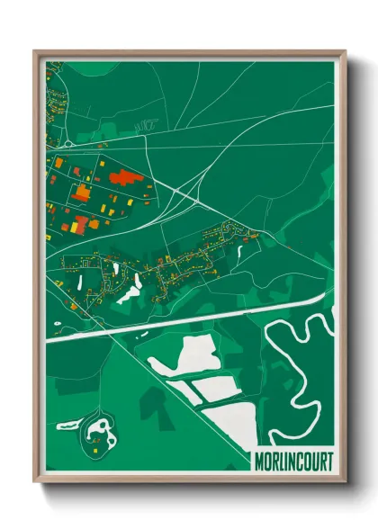 Une affiche de carte sur Morlincourt