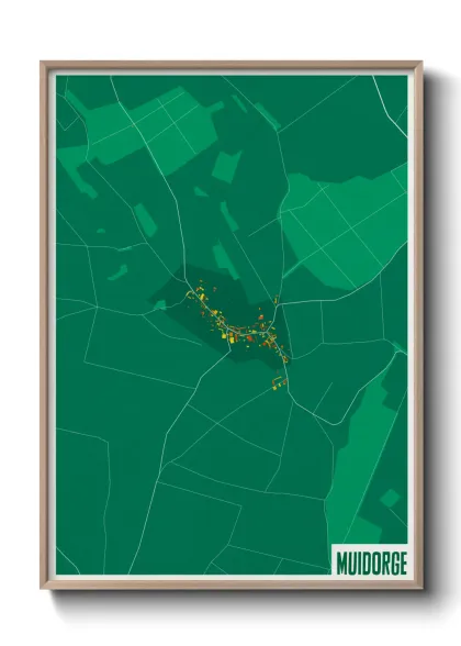 Une affiche de carte sur Muidorge