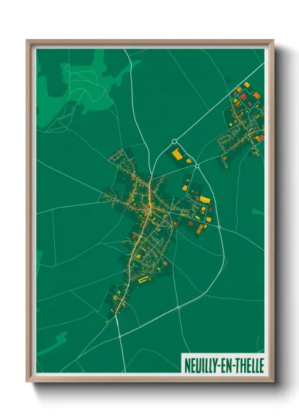 Une affiche de carte sur Neuilly-en-Thelle