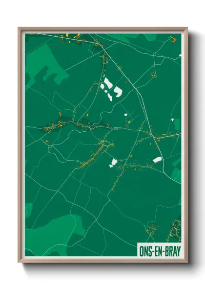 Une affiche de carte sur Ons-en-Bray