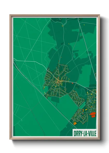 Une affiche de carte sur Orry-la-Ville