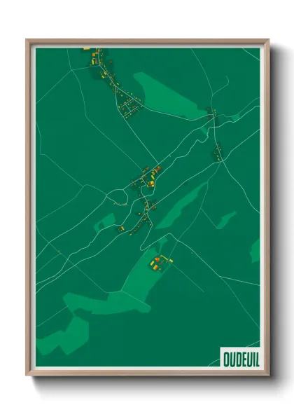 Une affiche de carte sur Oudeuil