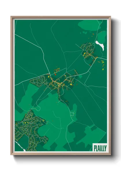 Une affiche de carte sur Plailly