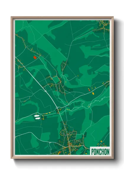 Une affiche de carte sur Ponchon