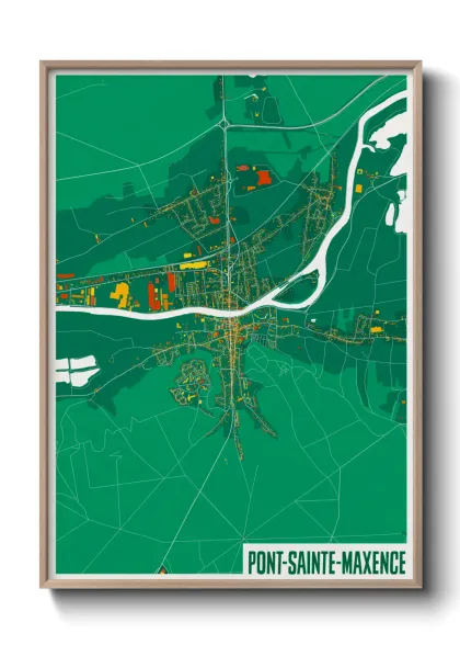 Une affiche de carte sur Pont-Sainte-Maxence