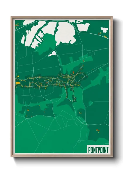 Une affiche de carte sur Pontpoint