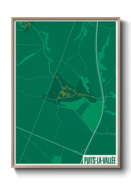 Une affiche de carte sur Puits-la-Vallée