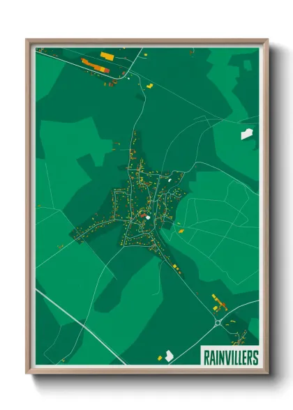 Une affiche de carte sur Rainvillers