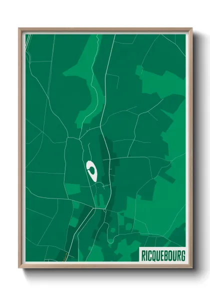 Une affiche de carte sur Ricquebourg
