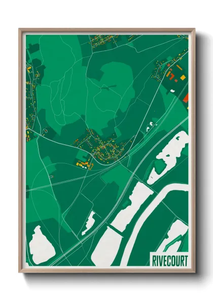 Une affiche de carte sur Rivecourt