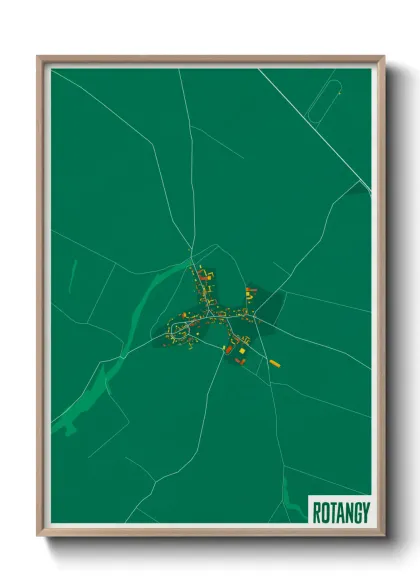 Une affiche de carte sur Rotangy