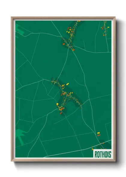 Une affiche de carte sur Rothois