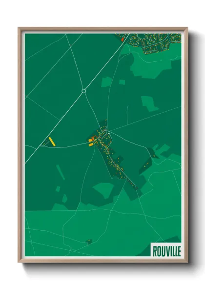 Une affiche de carte sur Rouville
