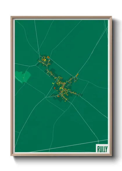 Une affiche de carte sur Rully