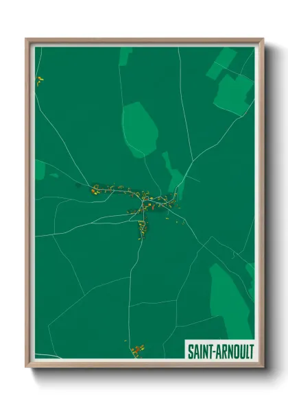 Une affiche de carte sur Saint-Arnoult