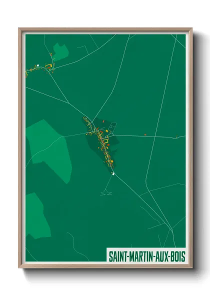 Une affiche de carte sur Saint-Martin-aux-Bois