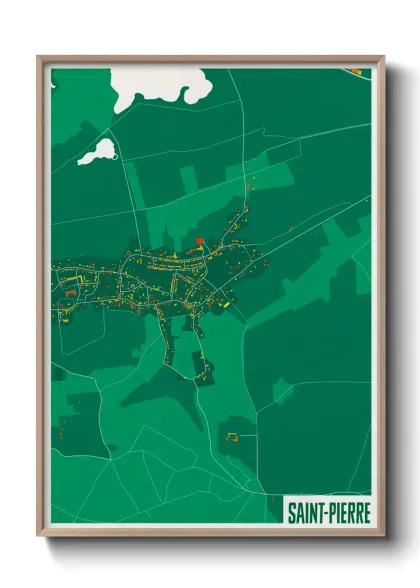 Une affiche de carte sur Saint-Pierre