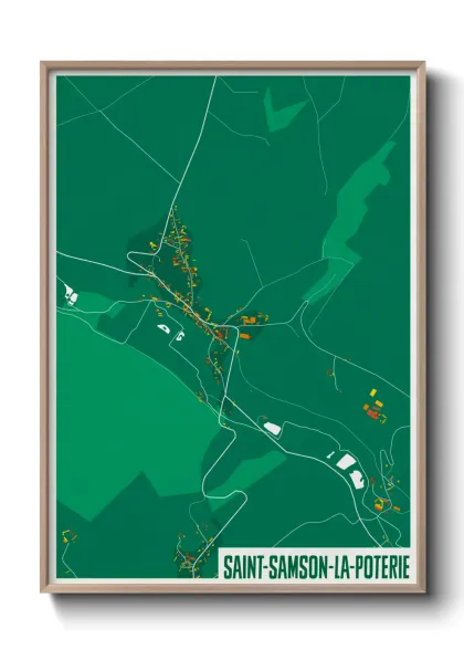 Une affiche de carte sur Saint-Samson-la-Poterie