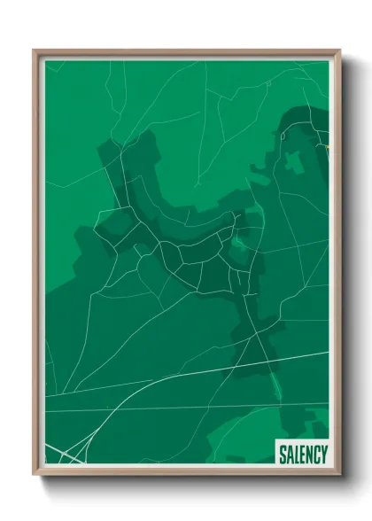 Une affiche de carte sur Salency