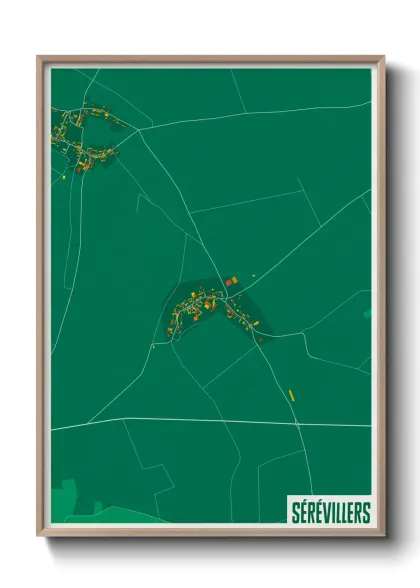 Une affiche de carte sur Sérévillers