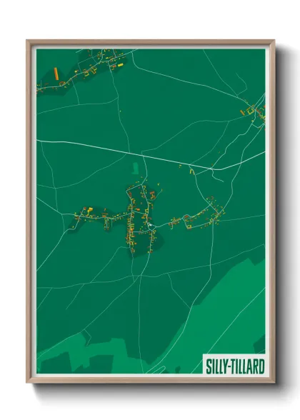 Une affiche de carte sur Silly-Tillard