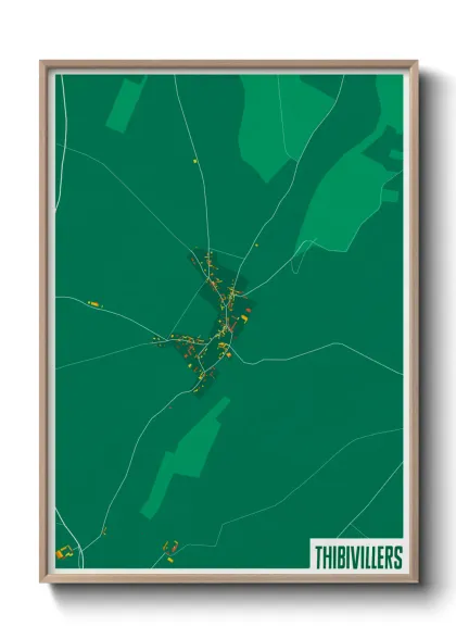 Une affiche de carte sur Thibivillers