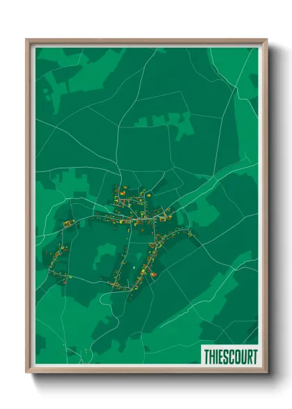 Une affiche de carte sur Thiescourt