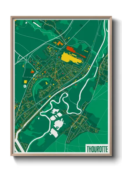Une affiche de carte sur Thourotte