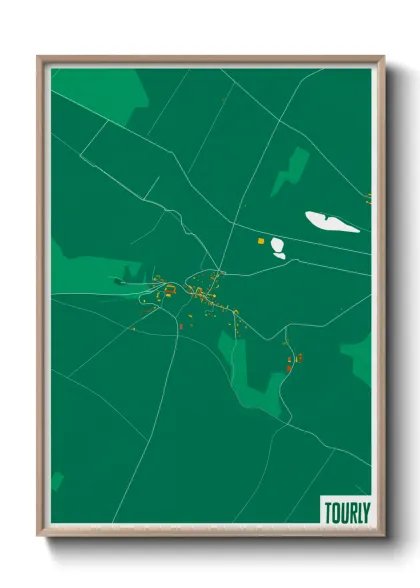 Une affiche de carte sur Tourly