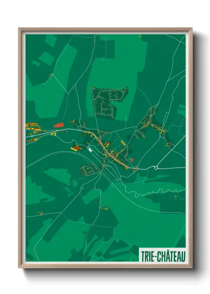 Une affiche de carte sur Trie-Château