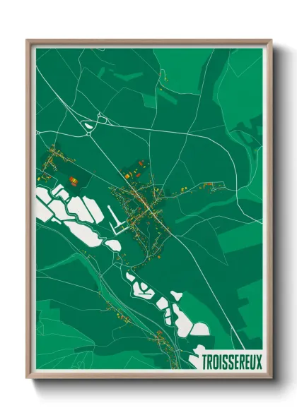 Une affiche de carte sur Troissereux